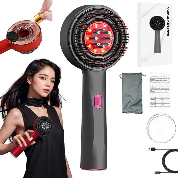 Scalp 3-in-1 Electric Scalp Massager – 360° Shiatsu Head Massage Brush, Waterproof Cordless Hair Care Device – جهاز تدليك فروة الرأس الكهربائي 3 في ، جهاز لاسلكي مقاوم للماء للعناية بالشعر وتدليك الرأس والاسترخاء