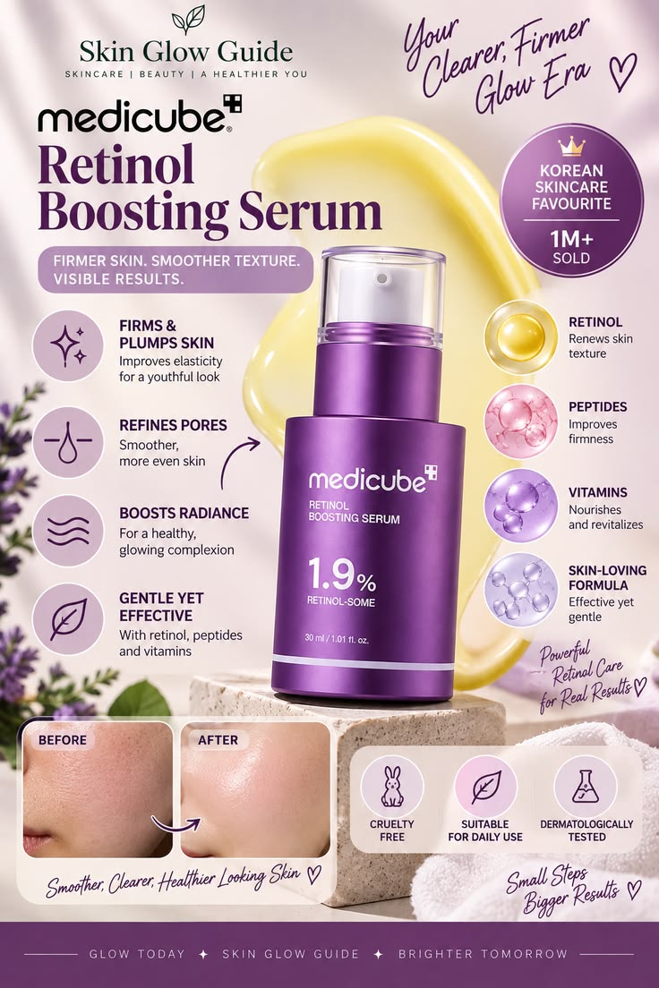 Medicube Retinol NMN Boosting Serum 1.9% – Anti-Aging, Firming & Radiance Serum, Youthful Glow & Skin Care