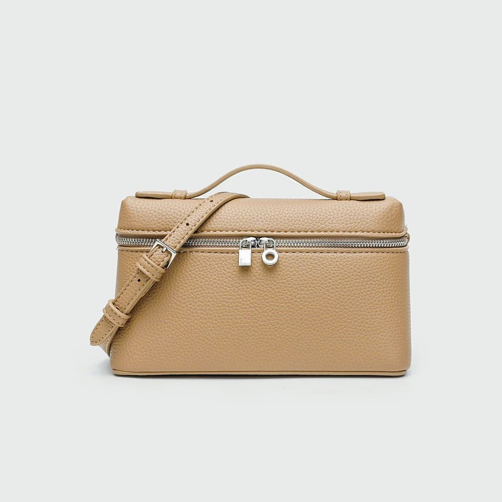 Premium sense of niche lychee grain shoulder bag simple fashion