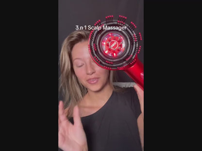 Scalp 3-in-1 Electric Scalp Massager – 360° Shiatsu Head Massage Brush, Waterproof Cordless Hair Care Device – جهاز تدليك فروة الرأس الكهربائي 3 في ، جهاز لاسلكي مقاوم للماء للعناية بالشعر وتدليك الرأس والاسترخاء